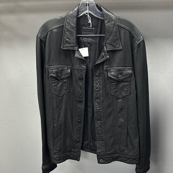 All Saints Black Shirt Jacket for Men - Picture 1 of 3
